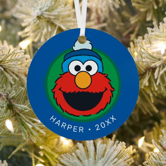 Sesame Street Elmo Winter Elmo Beanie Metalen Ornament (Insitu)
