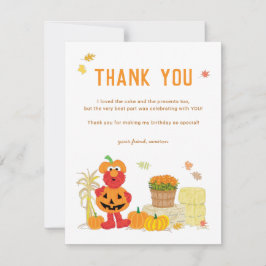Sesame Street | Elmo's herfst verjaardags pompoen Bedankkaart