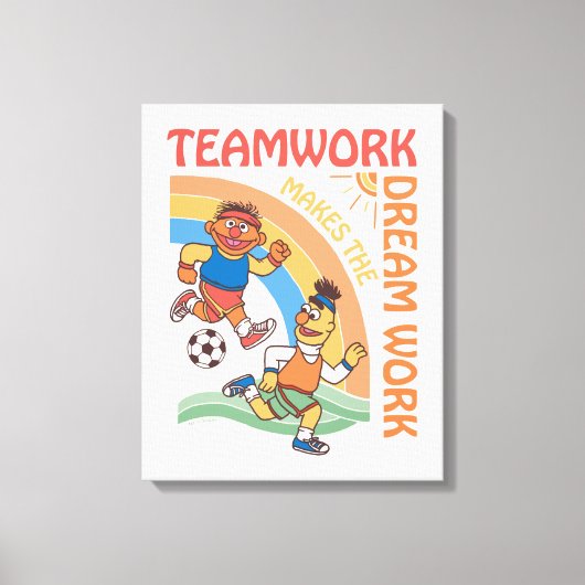 Sesame Street | Ernie & Bert Teamwerk Canvas Afdruk (Voorkant)