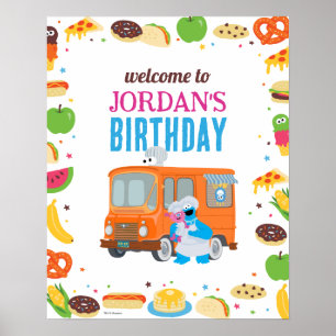 Sesame Street Foodie Truck Verjaardag Bord Poster