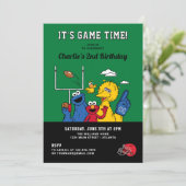 Sesame Street Football Birthday Kaart (Staand voorkant)