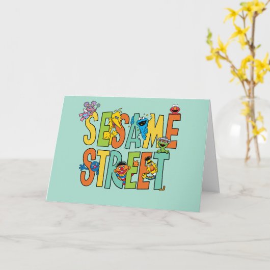 Sesame Street | Gelukkige verjaardag Kaart (Gele Bloem)