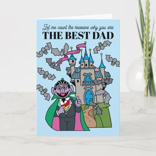 Sesame Street Graaf Vaderdag kaart aangepaste foto (Voorkant)