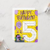 Sesame Street | Graaf von Tel Kleur op nummer Kaart (Voorkant / Achterkant in situ)