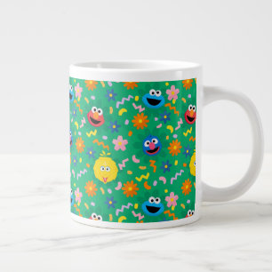 Sesame Street groen bloempatroon Grote Koffiekop