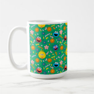 Sesame Street groen bloempatroon Koffiemok