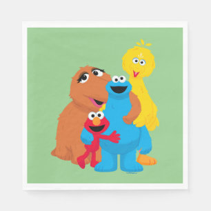 Sesame Street Groepsknuffel Servet