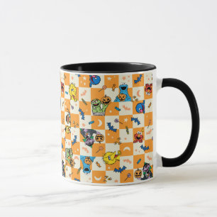 Sesame Street Halloween geruite patroon Mok
