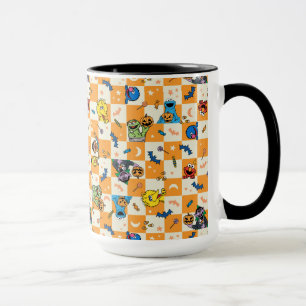 Sesame Street Halloween geruite patroon Mok