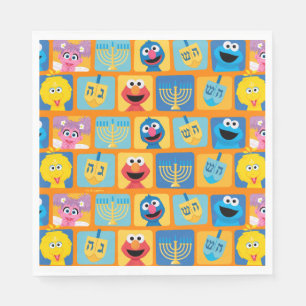 Sesame Street Hanukkah-patroon Servet