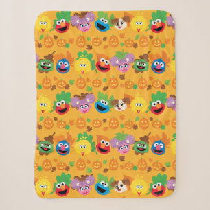 Sesame Street Herfstbladeren Patroon Sherpa Deken