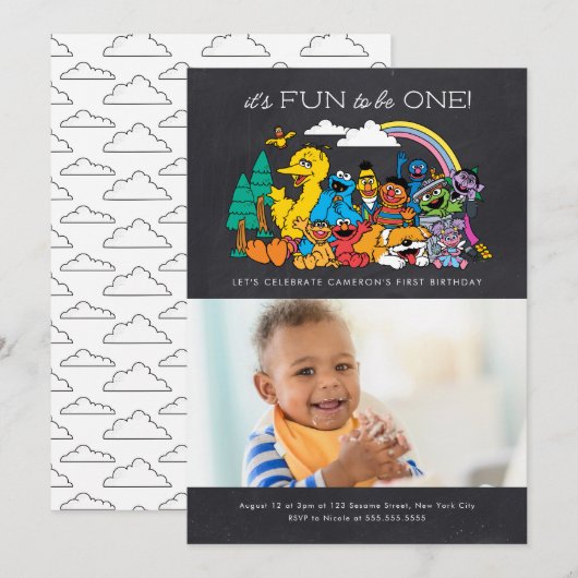 Sesame Street | Het is leuk om één te zijn - Schoo Kaart (Voorkant / Achterkant)