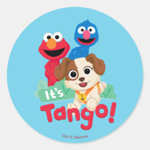 Sesame Street   Het is Tango met Elmo & Grover Ronde Sticker