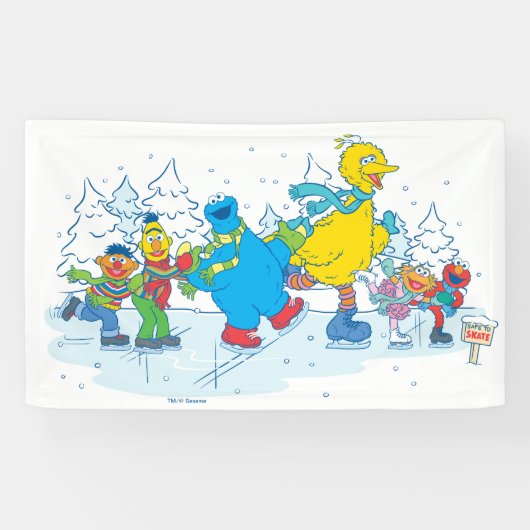 Sesame Street | Ice Skating Friends Spandoek (Horizontaal)
