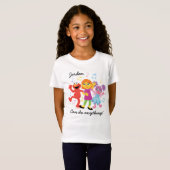 Sesame Street | Julia, Elmo & Abby dansen T-shirt (Voorkant volledig)