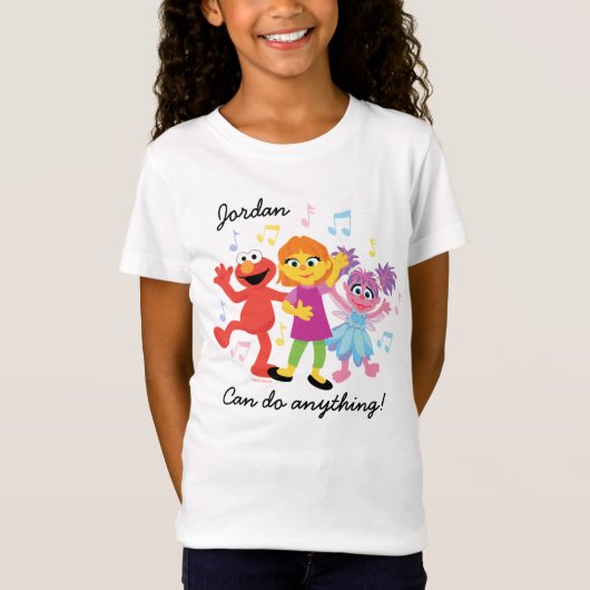 Sesame Street | Julia, Elmo & Abby dansen T-shirt (Voorkant)