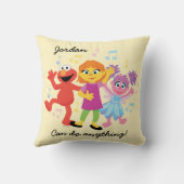 Sesame Street | Julia, Elmo en Abby dansen Kussen (Achterkant)