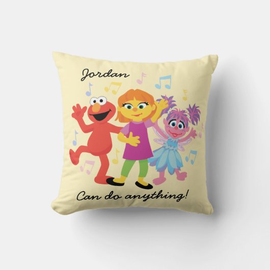 Sesame Street | Julia, Elmo en Abby dansen Kussen (Voorkant)