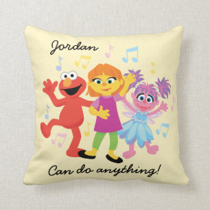Sesame Street   Julia, Elmo en Abby dansen Kussen