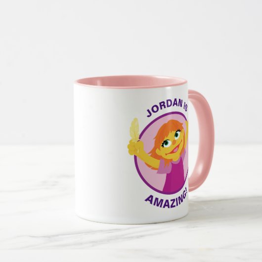 Sesame Street | Julia Holding Feather Mok (Voorkant rechts)