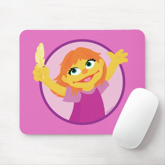 Sesame Street | Julia Holding Feather Muismat (Met muis)
