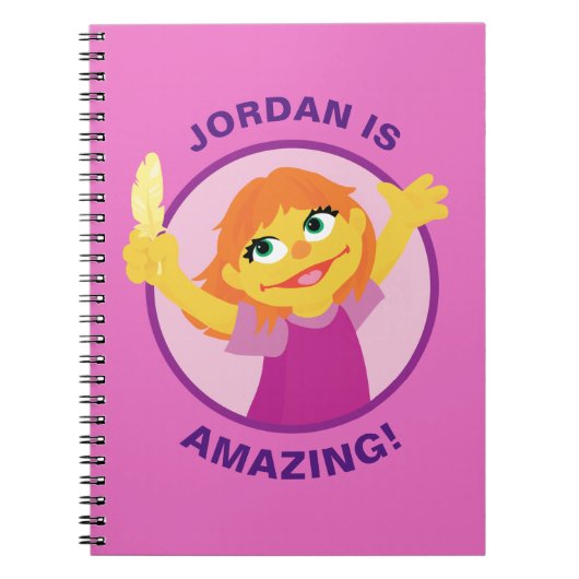 Sesame Street | Julia Holding Feather Notitieboek (Voorkant)