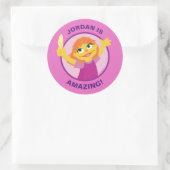 Sesame Street | Julia Holding Feather Ronde Sticker (Tas)