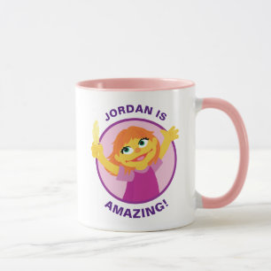 Sesame Street   Julia houdt een veer vast Mok