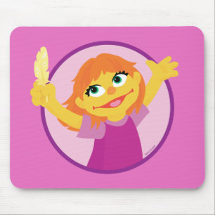 Sesame Street   Julia houdt een veer vast Muismat