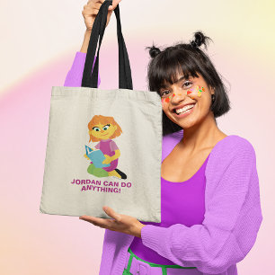 Sesame Street Julia leest een boek Tote Bag