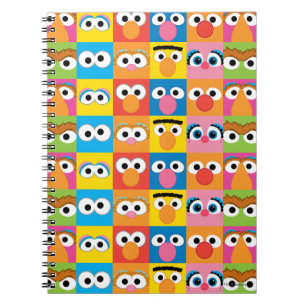 Sesame Street Karakter Ogen Patroon Notitieboek