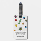 Sesame Street Karakter Patroon Bagagelabel (Achterkant verticaal)