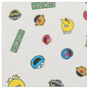 Sesame Street Karakterpatroon Stof