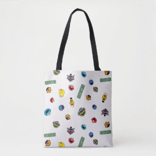 Sesame Street Karakterpatroon Tote Bag