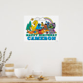 Sesame Street Karakters Verjaardags Poster (Keuken)