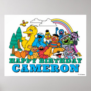 Sesame Street Karakters Verjaardags Poster