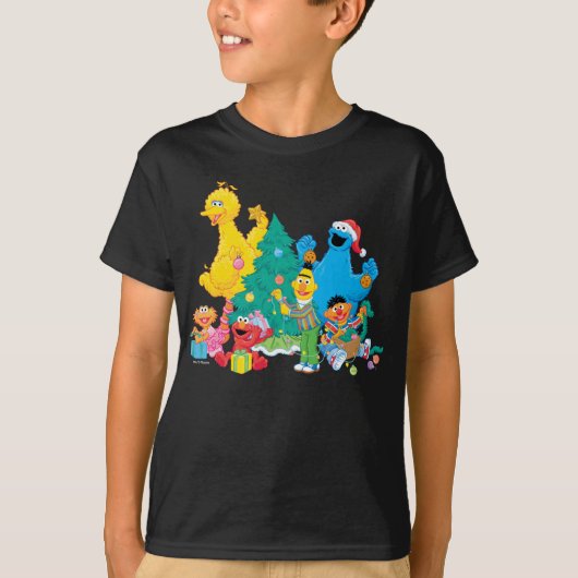 Sesame Street | Kerstpals T-shirt (Voorkant)