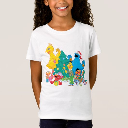 Sesame Street | Kerstpals T-shirt (Voorkant)