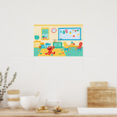 Sesame Street | Klaslokaal scène Poster (Keuken)