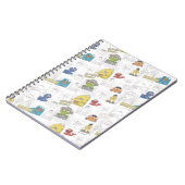 Sesame Street Klassiek Comic Pattern Notitieboek (Linkerzijde)