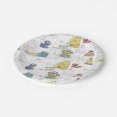Sesame Street Klassiek Comic Pattern Papieren Bordje (Gekanteld)