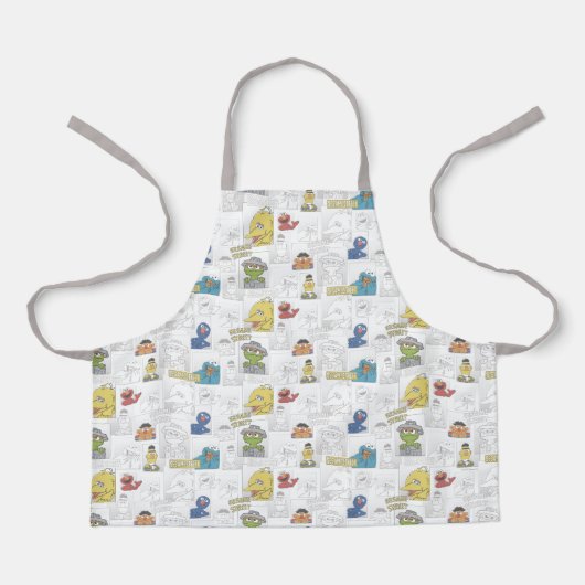 Sesame Street Klassiek Comic Pattern Schort (Voorkant)