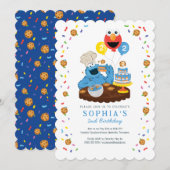 Sesame Street | Koek Monster Verjaardagstaart  Kaart (Voorkant / Achterkant)