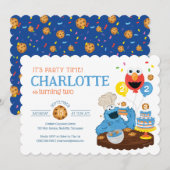 Sesame Street | Koek Monster Verjaardagstaart Kaart (Voorkant / Achterkant)