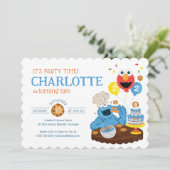 Sesame Street | Koek Monster Verjaardagstaart Kaart (Staand voorkant)