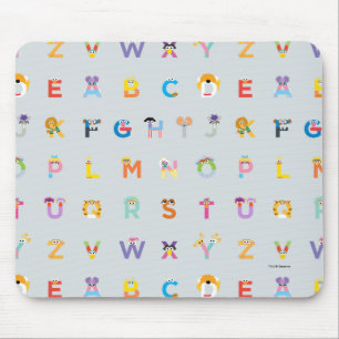 Sesame Street   Letters van het alfabet Muismat