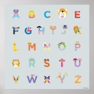 Sesame Street Letters van het Alfabet Poster
