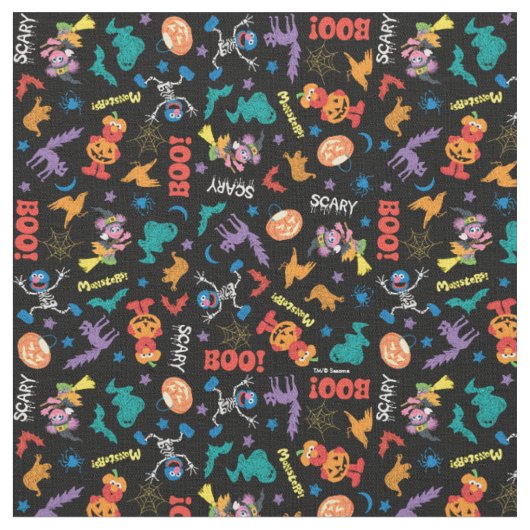 Sesame Street | Leuke Halloween-patroon Stof (Close Up)