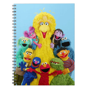 Sesame Street Leuke Kleurrijke Vrienden Portret Notitieboek