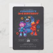 Sesame Street Mecha Builders Chalkboard Birthday Kaart (Voorkant)